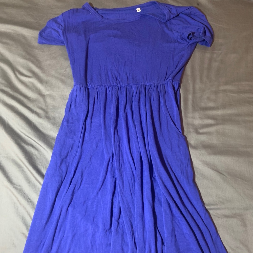 Purple/ blue short sleeve dress
